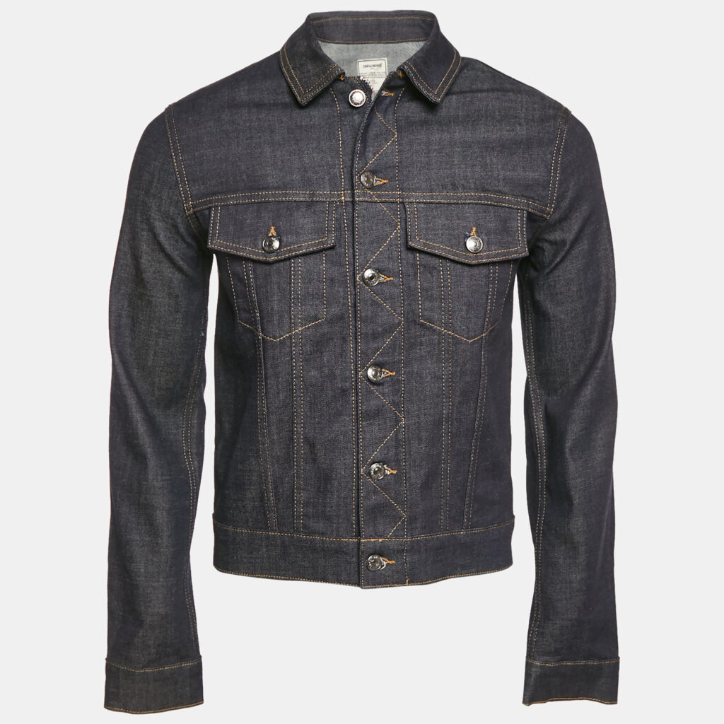 luxury-women-zadig-and-voltaire-new-clothes-p1130972-007 Zadig & Voltaire Blue Denim Button Front Base Brut Jacket XS