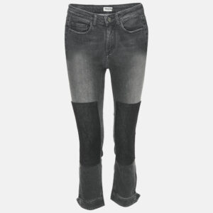 Zadig & Voltaire Grey Denim Skinny Eva Patch Jeans S Waist 25"