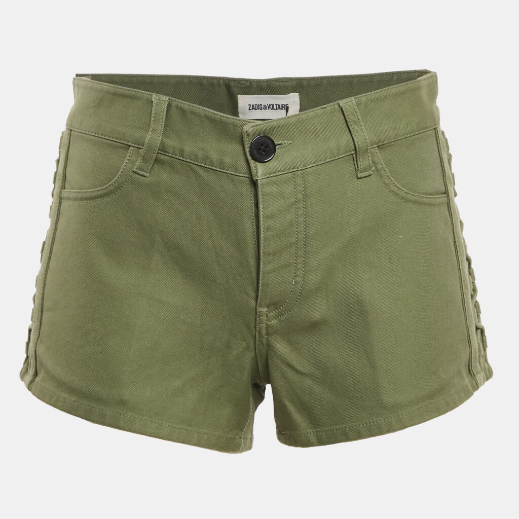 Zadig & Voltaire Khaki Green Suzan Shorts S