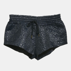 Zadig & Voltaire Deluxe Navy Blue Textured Jacquard Pad Shorts S