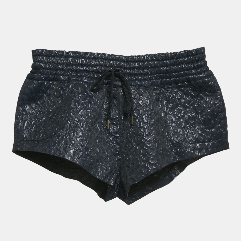 Zadig & Voltaire Deluxe Navy Blue Textured Jacquard Pad Shorts S