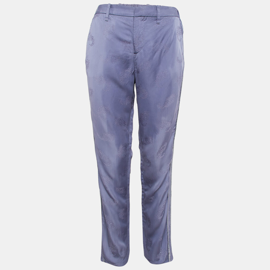 luxury-women-zadig-and-voltaire-used-clothes-p1109033-002 Zadig & Voltaire Lavender Floral Jacquard Trousers M