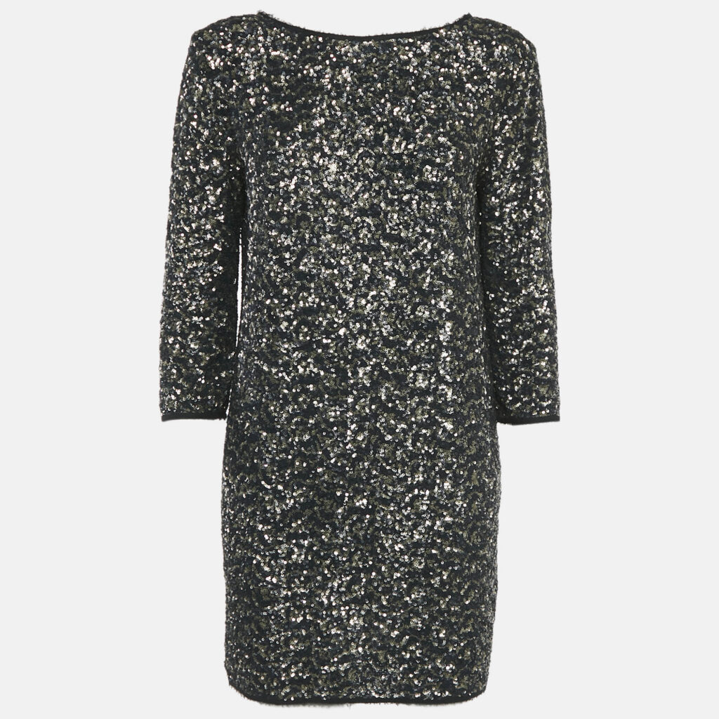 luxury-women-zadig-and-voltaire-used-clothes-p1121001-002 Zadig & Voltaire Deluxe Black/Gold Sequin Rousse Mini Dress M