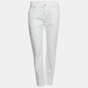 Zadig & Voltaire White Denim David Crop Jeans L Waist 31"