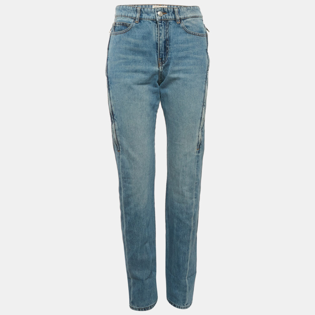 luxury-women-zadig-and-voltaire-used-clothes-p1167221-004 Zadig & Voltaire Blue Eria Denim Zip Detail Jeans M Waist 32"