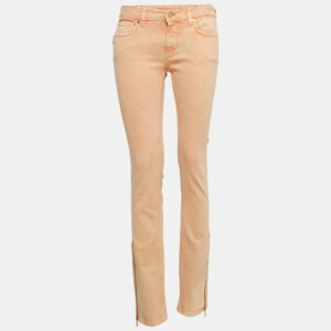 Zadig & Voltaire Light Orange Washed Denim Eva Snow Jeans M Waist 27"