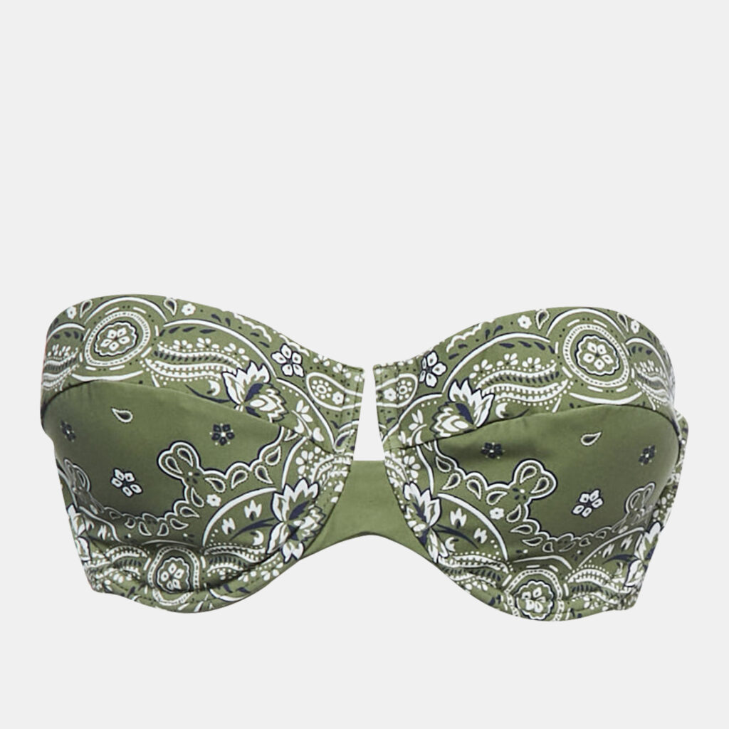 luxury-women-zimmermann-new-clothes-p1093880-004 Zimmermann Green Paisley Print Underwired Bandeau Bikini Top L