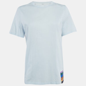Zimmermann Blue Logo Applique Jersey T-Shirt M