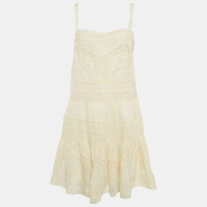 Zimmermann Cream Lace Halliday Mini  Dress L