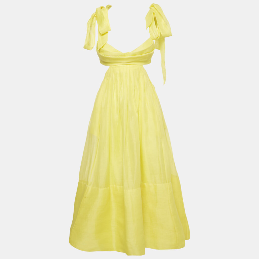 luxury-women-zimmermann-used-clothes-p1152446-006 Zimmermann Yellow Linen Blend Botanica Bralette Gown S