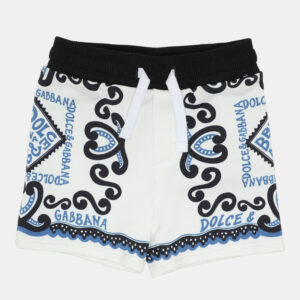 luxury-kids-dolcegabbana-new-boys-p1182143-002.jpg dolce & gabbana white logo print knit shorts 6-9 month