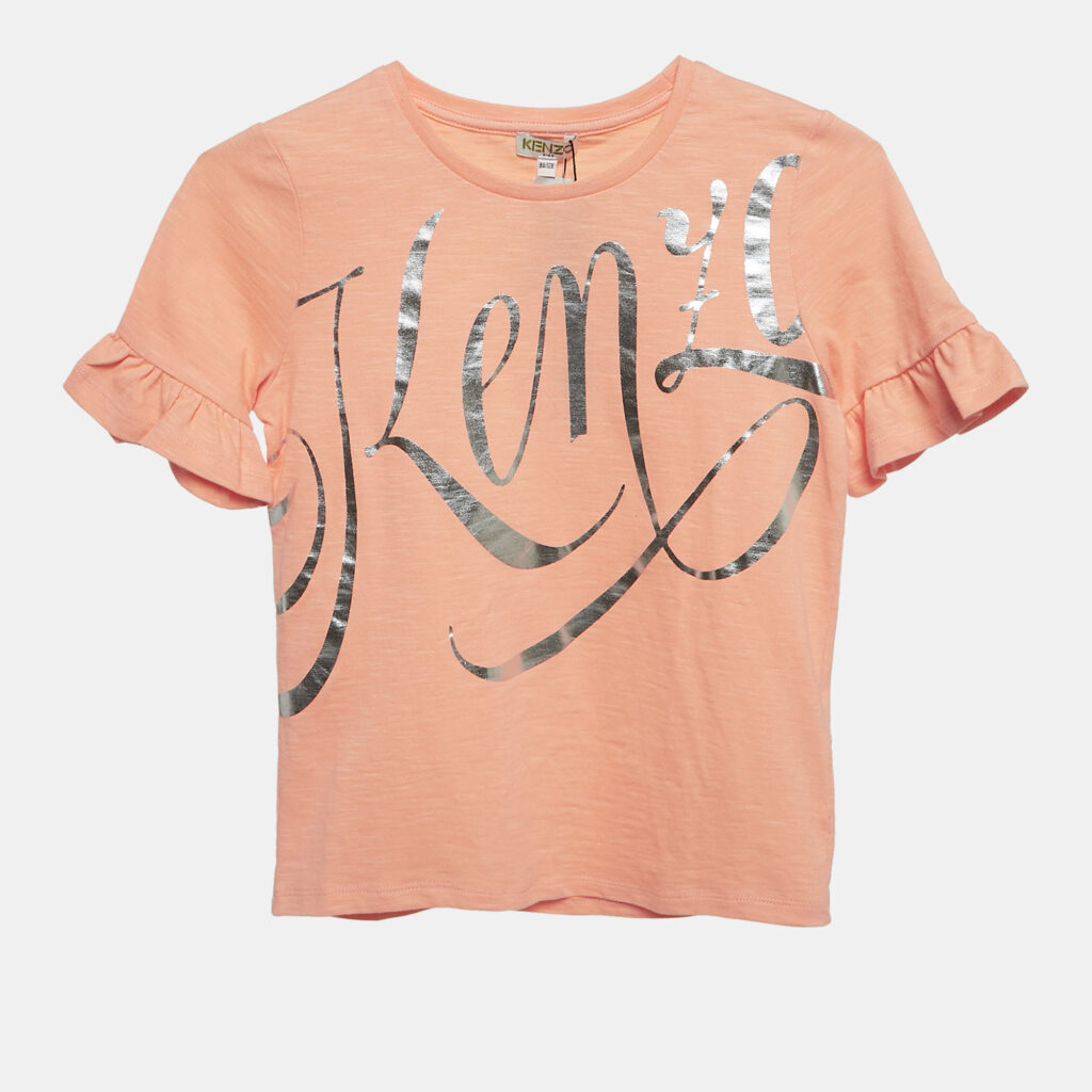 luxury-kids-kenzo-new-girls-p1144266-001.jpg Kenzo Kids Orange Jersey Janette T-Shirt 8 Yrs