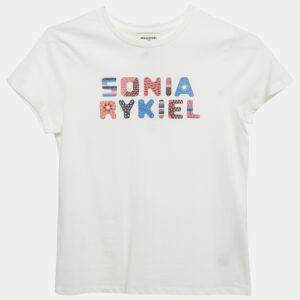 sonia rykiel kids white printed jersey t-shirt 12 yrs