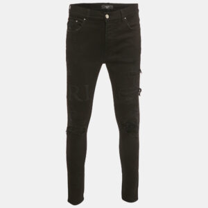 luxury-men-amiri-used-clothes-p1209639-003.jpg amiri black distressed denim logo applique detail jeans l waist 34"