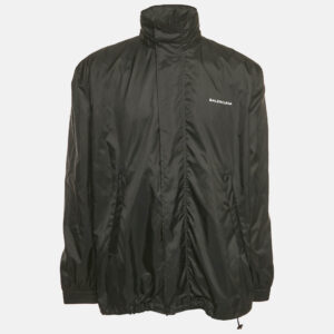 luxury-men-balenciaga-used-clothes-p1179940-001.jpg balenciaga black logo print nylon oversized wind breaker jacket m