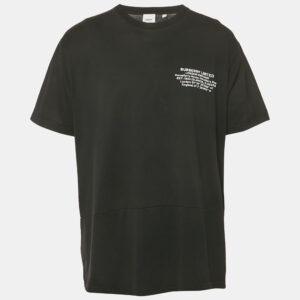 burberry london black abel coordinates logo printed cotton t-shirt l