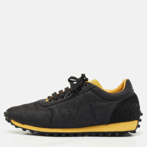 luxury-men-burberry-used-shoes-p1184772-010.jpg burberry black/yellow nylon and suede low top sneakers size 43
