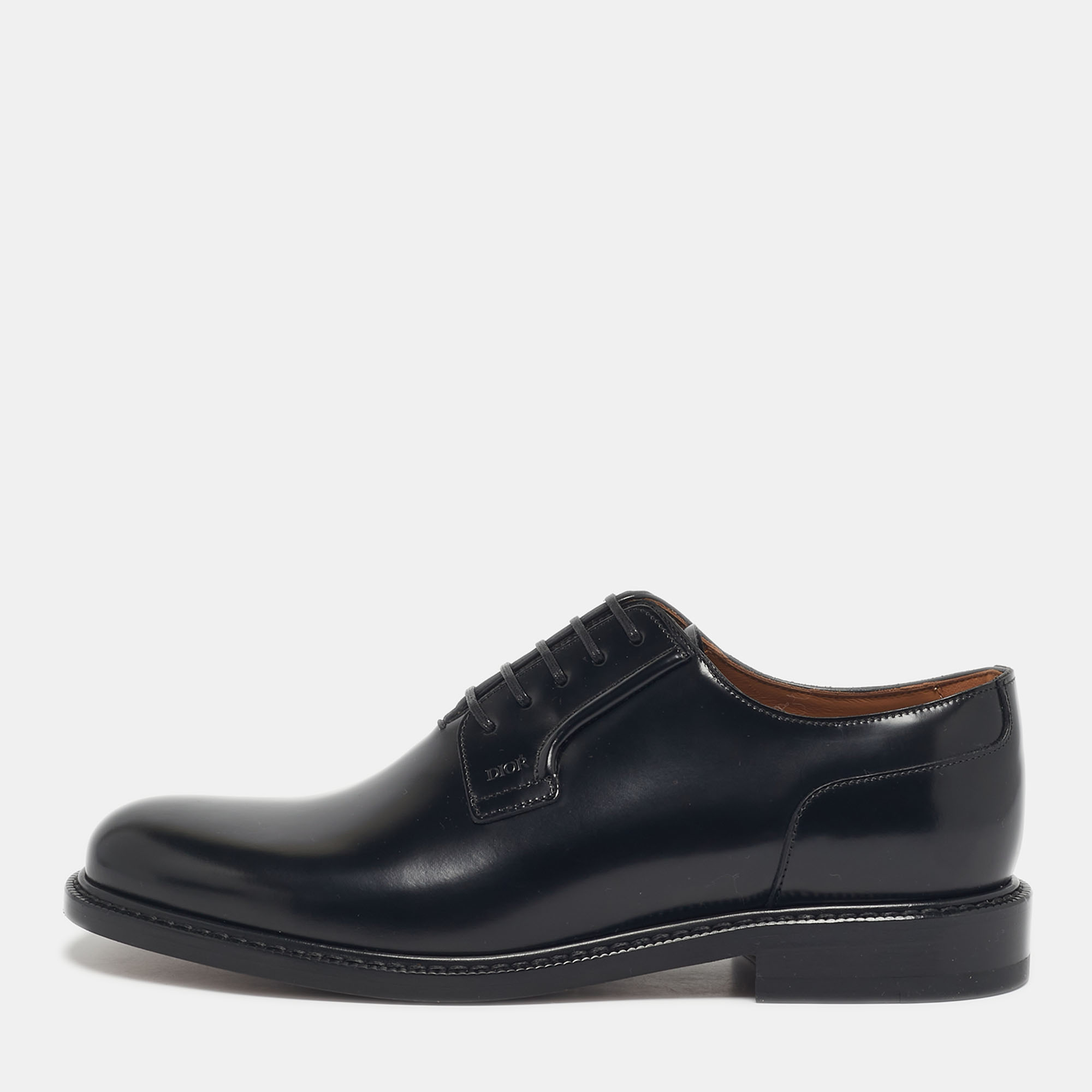dior black leather lace up derby size 40.5