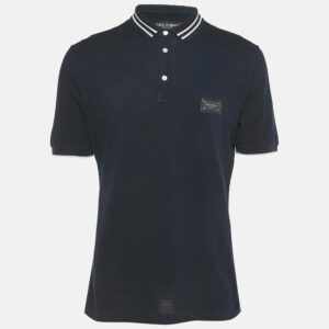 luxury-men-dolcegabbana-used-clothes-p1199375-001.jpg dolce & gabbana navy blue cotton polo t-shirt xl