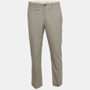 emporio armani sage green wool formal trousers l