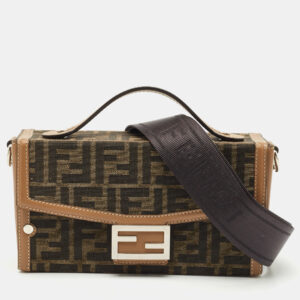 luxury-men-fendi-used-bags-p1173717-010.jpg fendi brown zucca canvas and leather soft trunk baguette bag