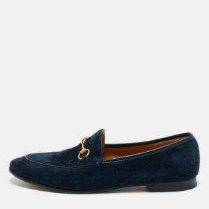 luxury-men-gucci-used-shoes-p1210800-001.jpg gucci blue leather and suede jordaan horsebit loafers size 40