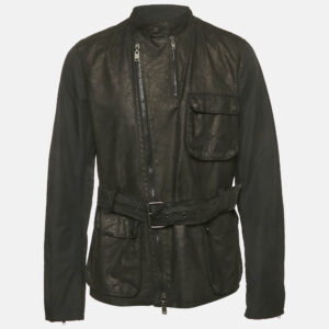 luxury-men-lanvin-used-clothes-p1185282-001.jpg lanvin black leather and synthetic zip-up jacket m