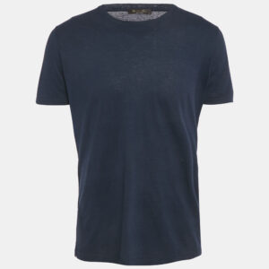 luxury-men-loro-piana-used-clothes-p1210310-006-2.jpg loro piana navy blue cotton round neck t-shirt m