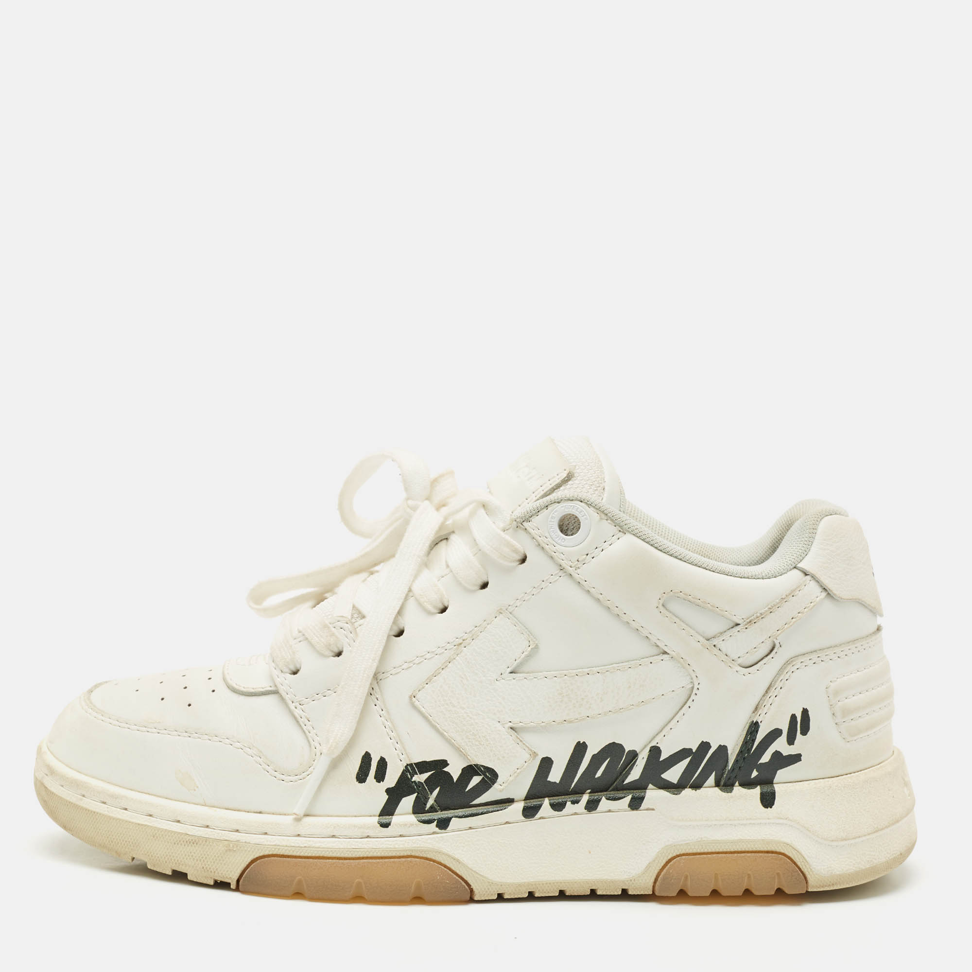 off-white white leather out of office low top sneakers size 40