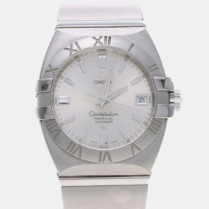 omega constellation double eagle 1501.30.00 quartz silver stainless steel men's wristwatch 36 mm