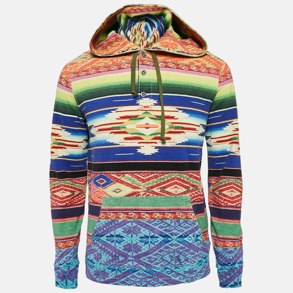 luxury-men-polo-ralph-lauren-new-clothes-p1128077-005.jpg Polo Ralph Lauren Multicolor Printed Cotton Serape Hoodie S