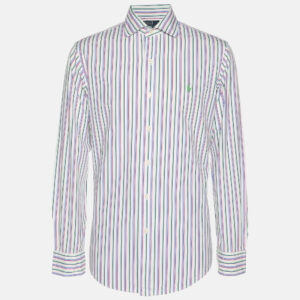 polo ralph lauren multicolor stripe cotton long sleeve shirt s