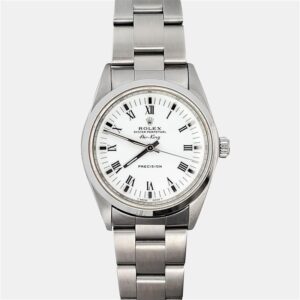 luxury-men-rolex-used-watches-p1198948-009.jpg rolex air-king 14000 automatic white stainless steel men's wristwatch 34 mm