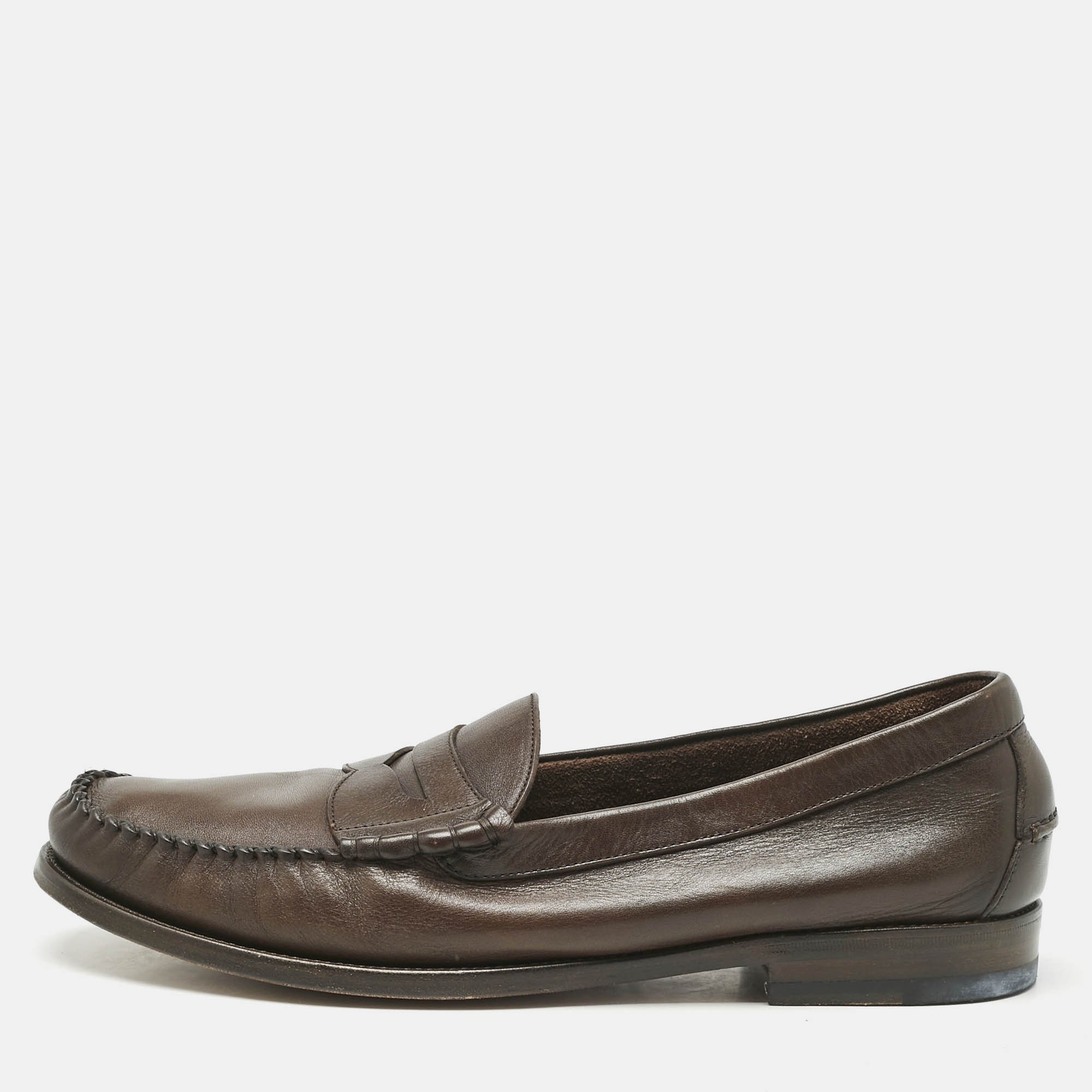 tom ford brown leather loafers size 43.5