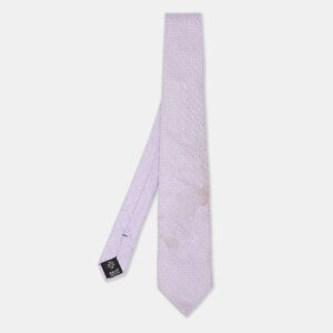 valentino purple logo patterned silk tie