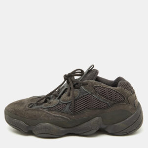 yeezy x adidas black suede and mesh yeezy 500 utility black sneakers size 45 1/3