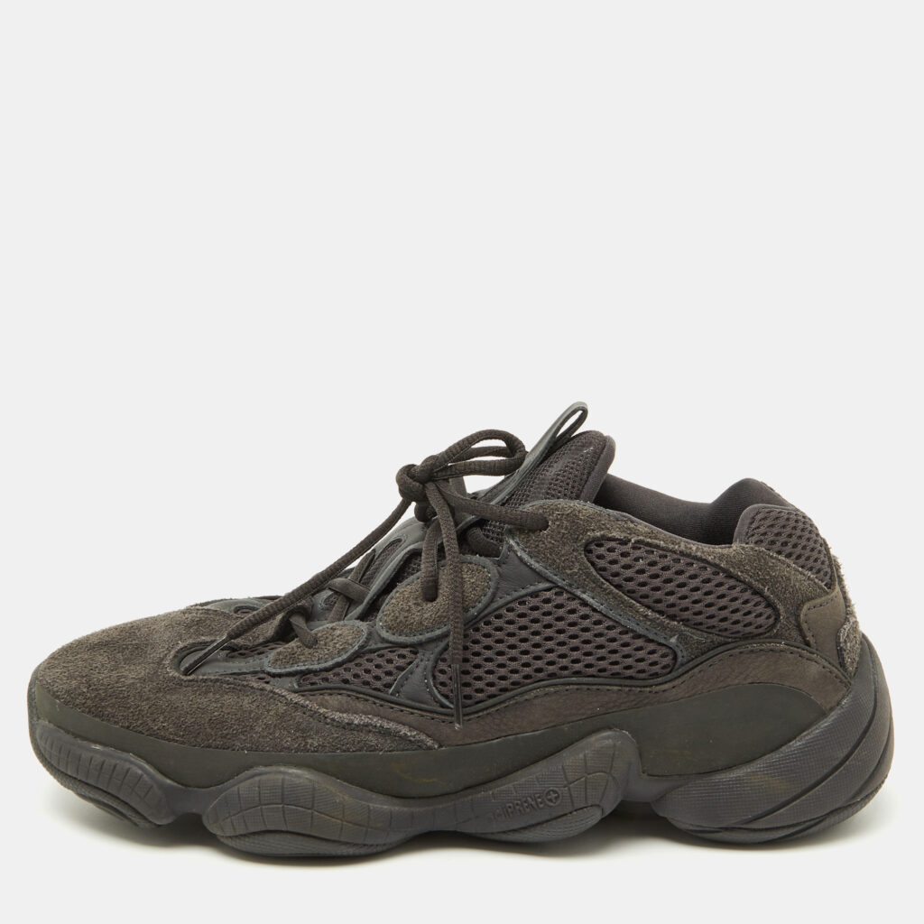 luxury-men-yeezy-x-adidas-used-shoes-p1097100-005.jpg Yeezy x Adidas Black Suede and Mesh Yeezy 500 Utility Black Sneakers Size 45 1/3