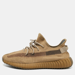 yeezy x adidas brown knit fabric boost 350 v2 earth sneakers size 46