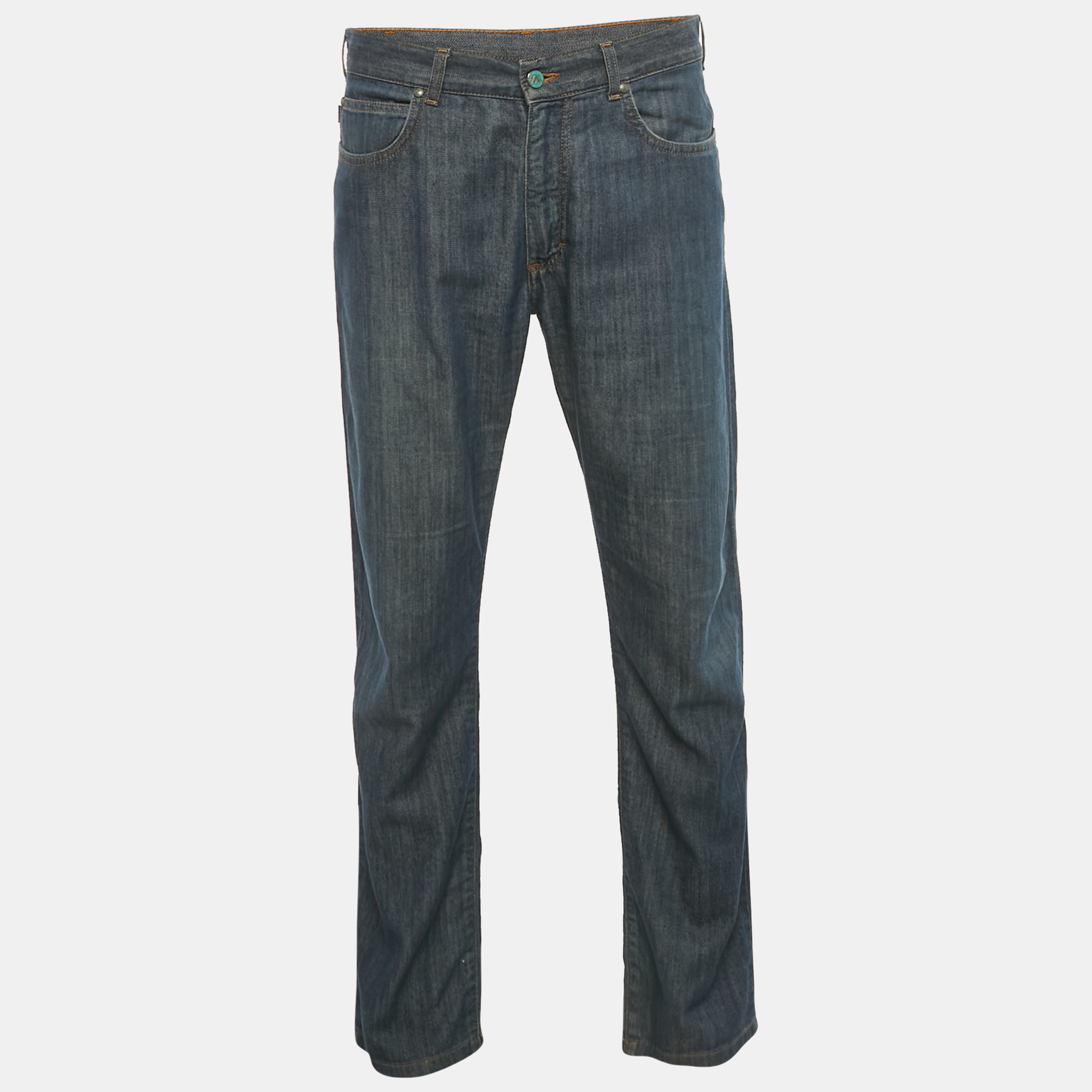 zegna sport dark blue denim jeans m waist 34 "