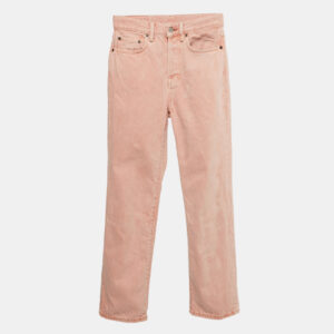 acne studios pink denim straight leg jeans s waist 25"