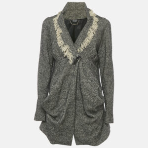 luxury-women-alexander-mcqueen-used-clothes-p1183880-001.jpg alexander mcqueen tweed draped raw-edge detail coat m