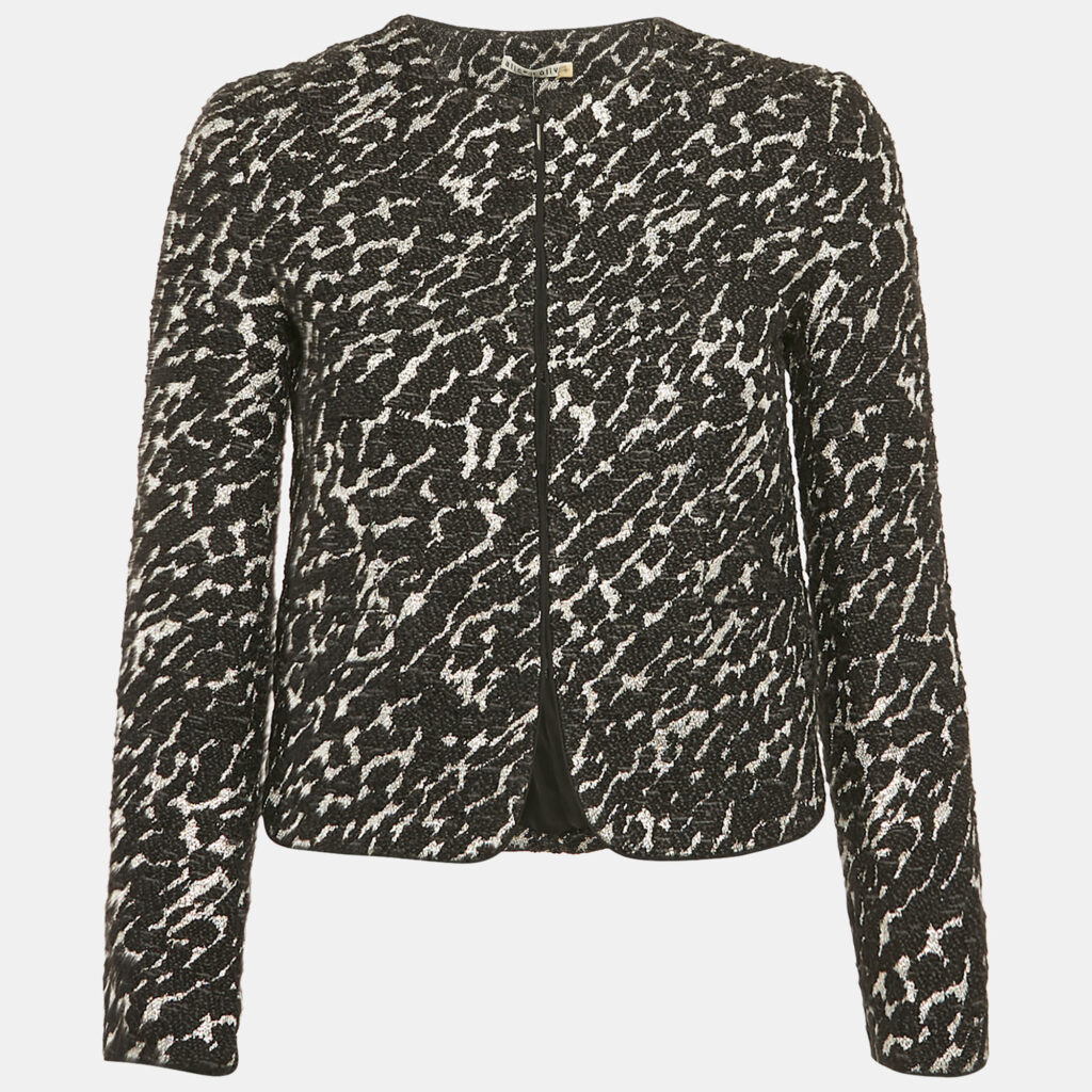 luxury-women-alice-olivia-new-clothes-p1129891-004-2.jpg Alice + Olivia Black Lurex Tweed Jacket XS
