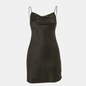 alice + olivia black stain strappy mini dress xs