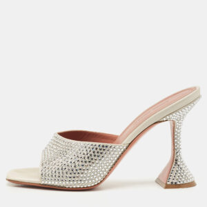 luxury-women-amina-muaddi-used-shoes-p1194860-010.jpg amina muaddi sliver satin lupita slide sandals size 37.5