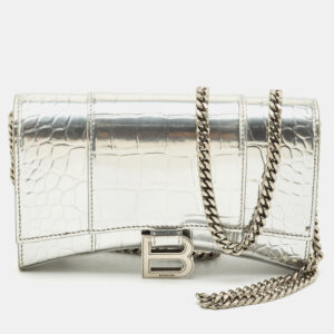 luxury-women-balenciaga-used-handbags-p1174565-012.jpg balenciaga silver croc embossed patent leather hourglass wallet on chain