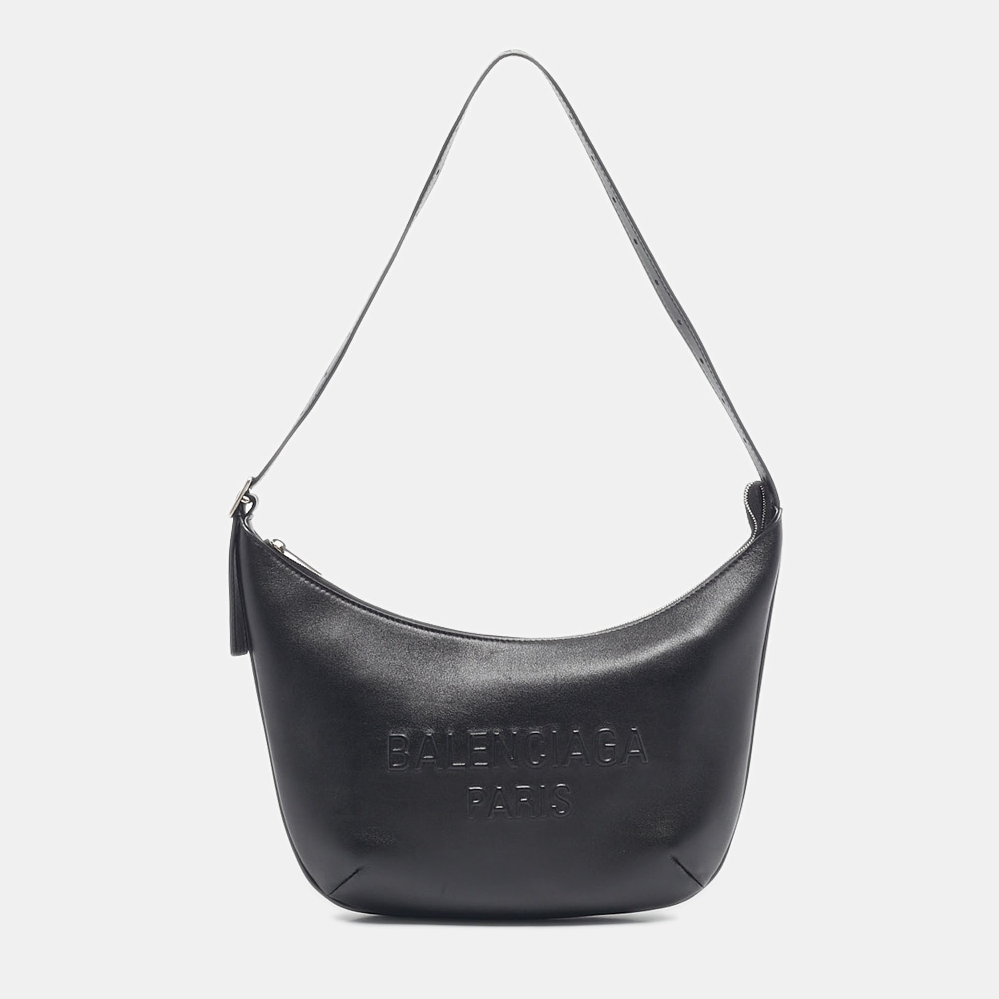 balenciaga black leather mary-kate shoulder bag