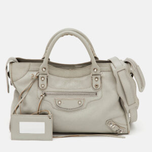 luxury-women-balenciaga-used-handbags-p1208768-019.jpg balenciaga light grey leather metallic edge classic city bag
