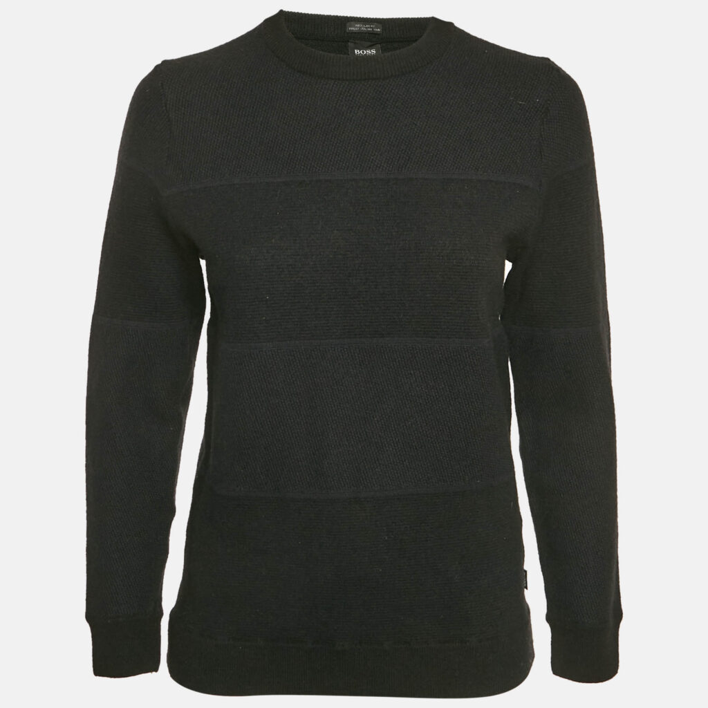 luxury-women-boss-by-hugo-boss-used-clothes-p1144194-001.jpg Boss by Hugo Boss Grey Wool Blend Regular Fit Sweatshirt XL