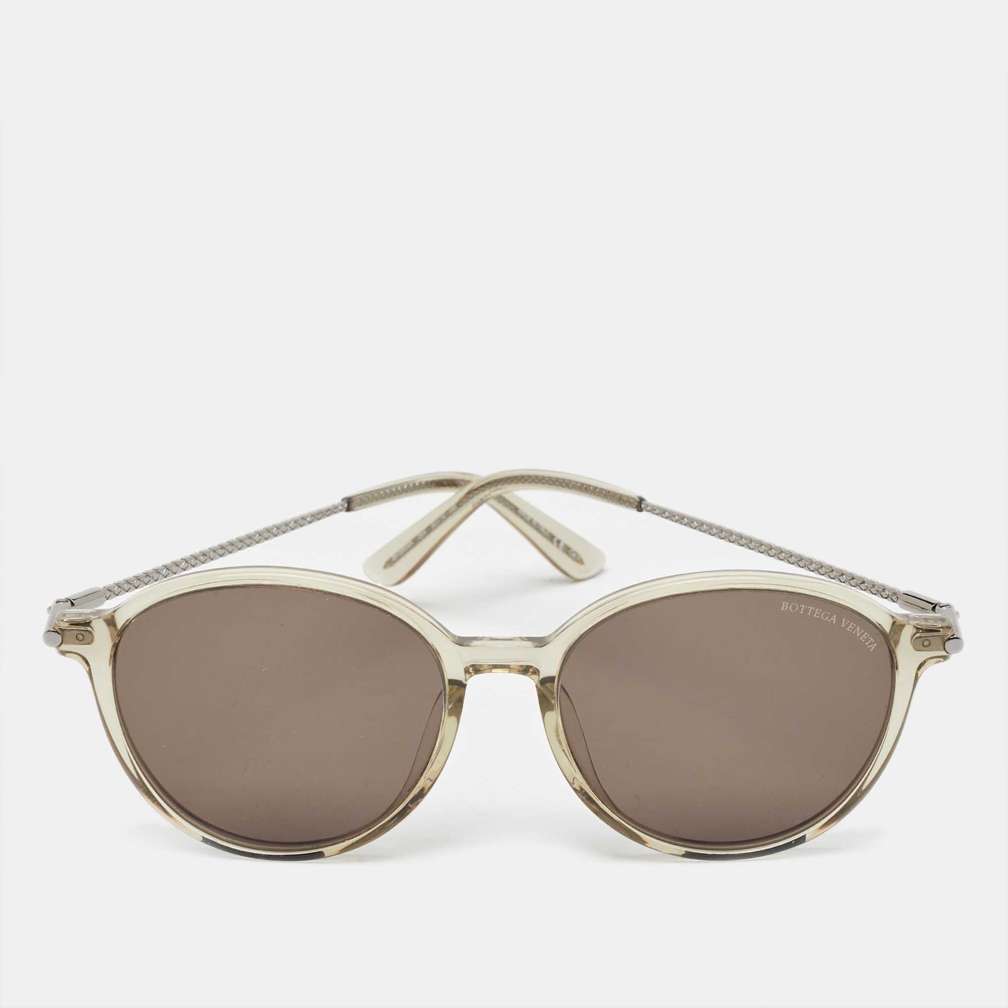 bottega veneta grey bv0260sk round sunglasses
