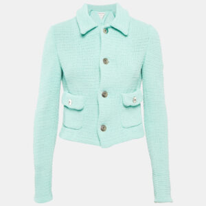 luxury-women-bottega-veneta-used-clothes-p1174296-004.jpg bottega veneta mint blue patterned cotton blend button front jacket l